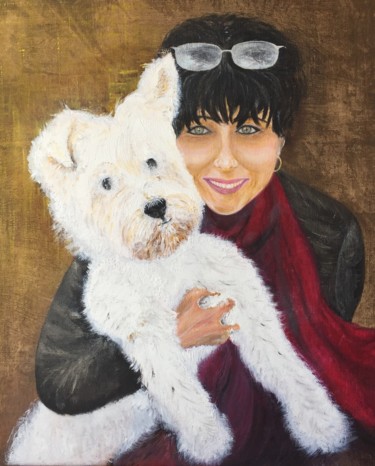 Painting titled "ISABELLE & MAX" by Geneviève Madrigal, Original Artwork, Pigments