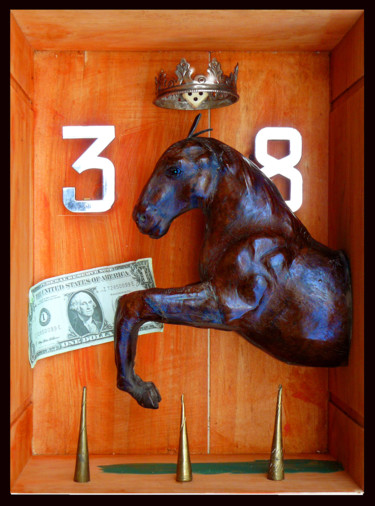 "cheval 38" başlıklı Heykel Gilles-Marie Baur tarafından, Orijinal sanat, Kolaj