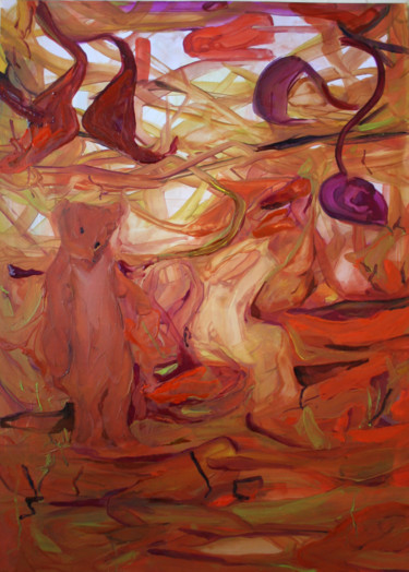 Peinture intitulée "anamorphose ours ho…" par Grégory M. Compagnon, Œuvre d'art originale, Huile