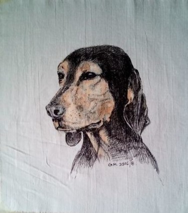 Ιχνηλάτης Disegno intitolato "Ιχνηλάτης" da Georgia Melanitou (G.M.), Opera d'arte originale, pigmenti