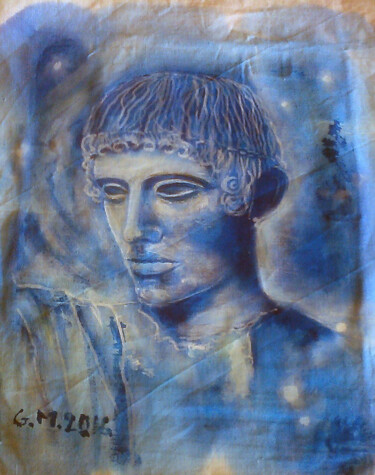 Απόλλωνας Art textile intitulée "Απόλλωνας" par Georgia Melanitou (G.M.), Œuvre d'art originale, Pigments