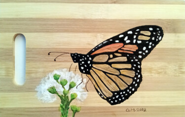 Σχέδιο με τίτλο "Πεταλούδα η διακοσμ…" από Georgia Melanitou (G.M.), Αυθεντικά έργα τέχνης, Μαρκαδόρος