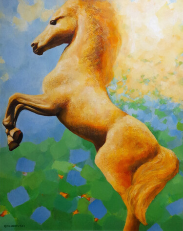 Peinture intitulée "horse ( made in dre…" par Nikola Golubovski, Œuvre d'art originale, Acrylique