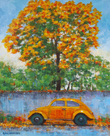 Pintura intitulada "volkswagen beetle" por Nikola Golubovski, Obras de arte originais, Acrílico