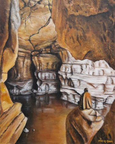 Pittura intitolato "cave" da Nikola Golubovski, Opera d'arte originale, Olio