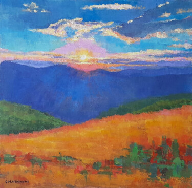 Pittura intitolato "sunset" da Nikola Golubovski, Opera d'arte originale, Acrilico