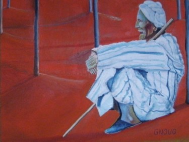 Peinture intitulée "Tire ailleurs" par Saïd Gnoug, Œuvre d'art originale, Huile