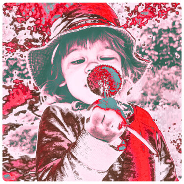 Arte digital titulada "GIRL WITH A RED DAN…" por Go Rk Art __________, Obra de arte original, Fotografía digital