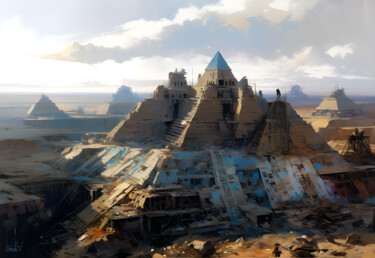 Arte digital titulada "Egyptian thing" por Go San, Obra de arte original, Pintura Digital