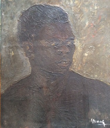 Malerei mit dem Titel "Portrait africain" von Guillaume Ourliac, Original-Kunstwerk