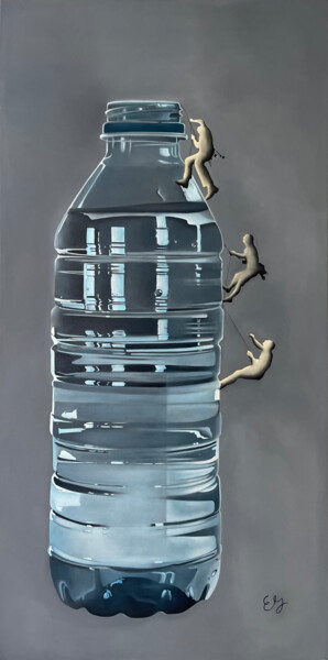 绘画 标题为“L’or bleu” 由Elise Gobeil, 原创艺术品, 油