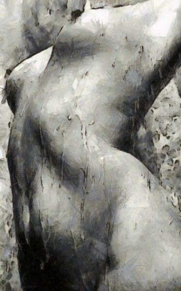 Digital Arts titled "NUDE EROTIC Lady A" by Nelli Utalishvili, Original Artwork, Digital Painting