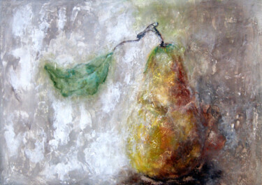 Painting titled "STILL LIFE Pear" by Nelli Utalishvili, Original Artwork, Acrylic