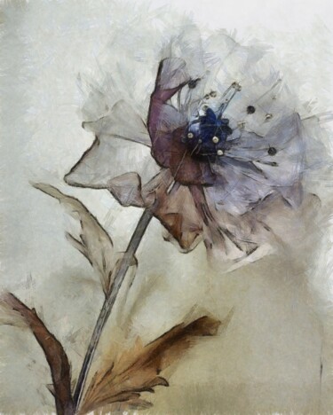 Digital Arts titled "FAVORITE FLOWER" by Nelli Utalishvili, Original Artwork, Digital Painting