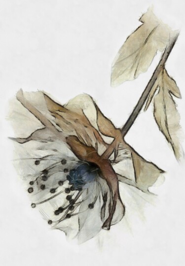 Digital Arts titled "FLOWER. BEAUTY IS U…" by Nelli Utalishvili, Original Artwork, Digital Painting