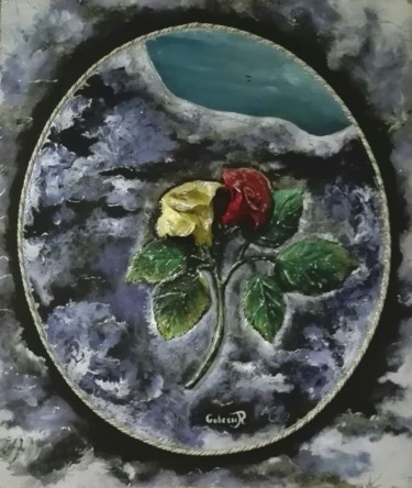 Painting titled "Le rose proibite" by Roberto Gobessi, Original Artwork, Tempera