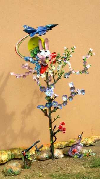 Scultura intitolato "Primavera" da Roberto Gobessi, Opera d'arte originale, Metalli