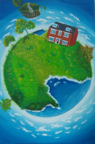 Peinture intitulée "My planet" par Flooyd, Œuvre d'art originale, Acrylique