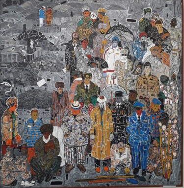 Картина под названием "burying person in g…" - Gochmuradov Gahryman, Подлинное произведение искусства, Масло