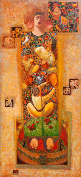 Painting titled "Faith and doubt 5" by Gochmuradov Gahryman, Original Artwork, Oil