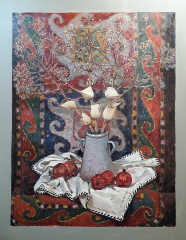 Картина под названием "Narly Natyumod" - Gochmuradov Gahryman, Подлинное произведение искусства, Масло