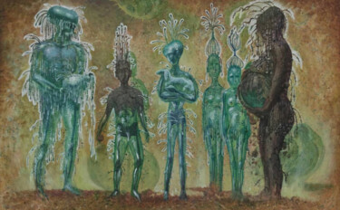 Pintura intitulada "From Mars" por Gochmuradov Gahryman, Obras de arte originais, Óleo