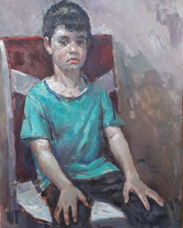 Картина под названием "my son" - Gochmuradov Gahryman, Подлинное произведение искусства, Масло