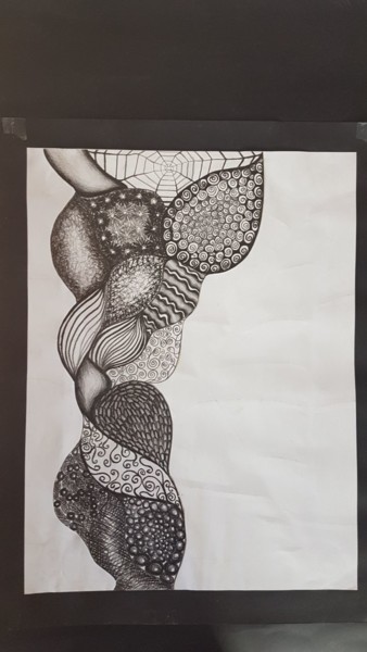 Zeichnungen mit dem Titel "Die Frauenzopf" von Indigo Goddess, Original-Kunstwerk, Bleistift