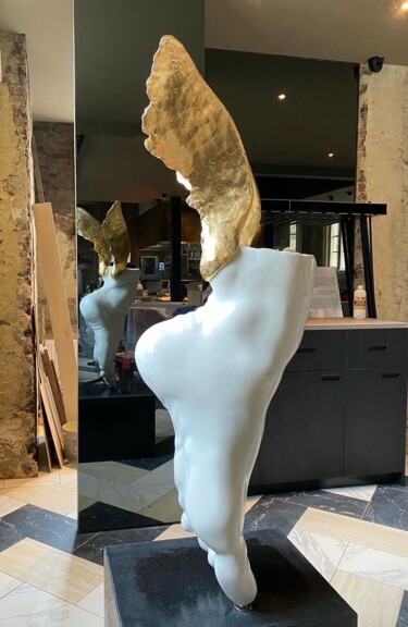 Escultura intitulada "Il Piede di Perseo…" por Godfried Dols, Obras de arte originais, Pedra