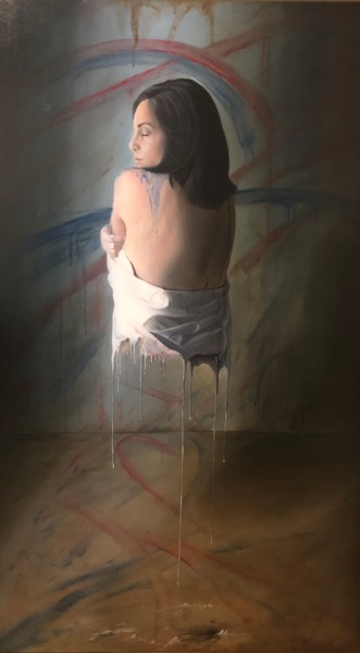 Painting titled "Rebirth" by Ignác Godó, Original Artwork, Oil