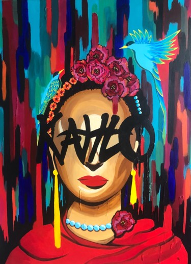 Картина под названием "Kahlo" - Léa Joubert, Подлинное произведение искусства, Акрил