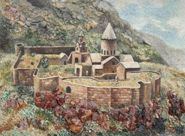 Ζωγραφική με τίτλο "Tatev Armenia" από Gohar Papikyan, Αυθεντικά έργα τέχνης, Ψηφιδωτό
