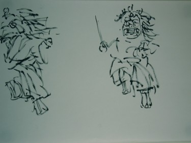 绘画 标题为“跳神4” 由Hao Wu, 原创艺术品
