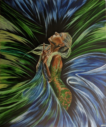 Painting titled "Mother of Nature" by Gokul C, Original Artwork, Oil