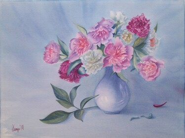 Картина под названием ""The Bouquet of Peo…" - Валерия Кемпи, Подлинное произведение искусства, Акварель