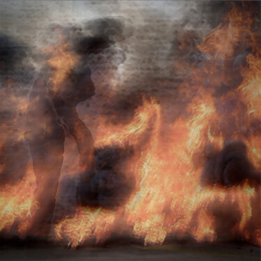 Цифровое искусство под названием "burnout" - Golly Hertlein, Подлинное произведение искусства, Цифровая живопись