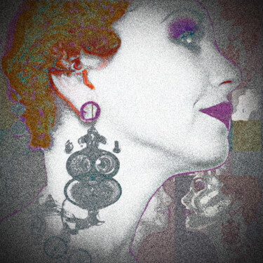 Digital Arts titled "Remarkable earring" by Golly Hertlein, Original Artwork, Digital Painting