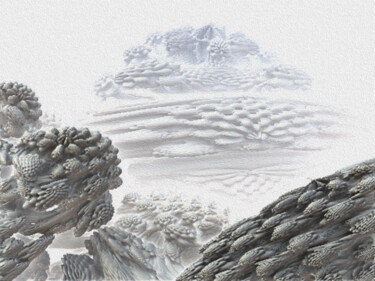Arts numériques intitulée "Fraktal 18 (Winter)" par Golly Hertlein, Œuvre d'art originale, Peinture numérique