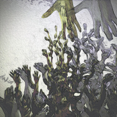 Digitale Kunst mit dem Titel "Hände (Hilfe!)" von Golly Hertlein, Original-Kunstwerk, Digitale Malerei