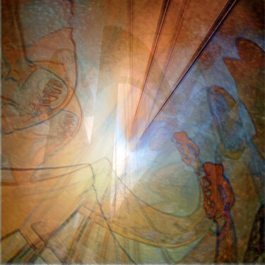 Arte digitale intitolato "Harps & Dinos" da Golly Hertlein, Opera d'arte originale, Pittura digitale