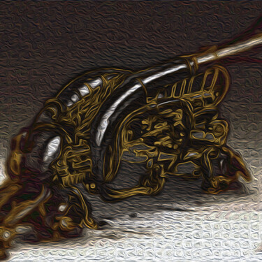 Цифровое искусство под названием "Starving Trumpet" - Golly Hertlein, Подлинное произведение искусства, Цифровая живопись