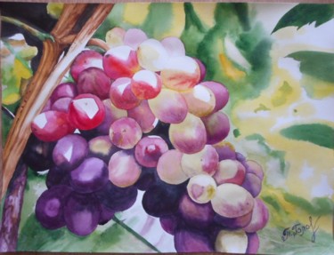Peinture intitulée "" Солнце в ягодах "" par Tatiana Golovko, Œuvre d'art originale, Aquarelle