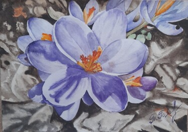 Painting titled "" Весна "" by Tatiana Golovko, Original Artwork, Watercolor