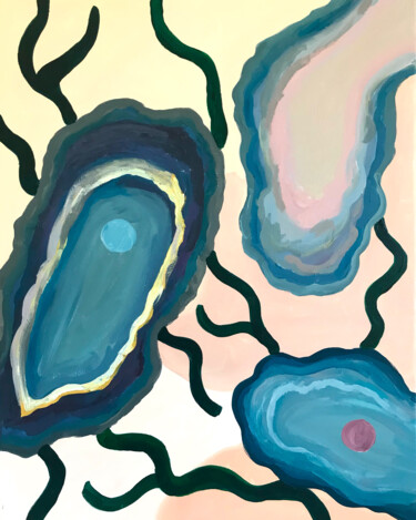 Schilderij getiteld "Oysters" door Gomariart, Origineel Kunstwerk, Acryl