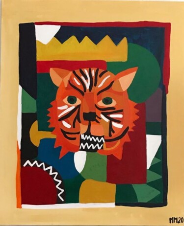 Peinture intitulée "EYE OF THE TIGER" par Gomariart, Œuvre d'art originale, Acrylique