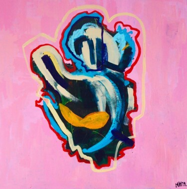 Painting titled "HEARTBEATS" by Gomariart, Original Artwork, Acrylic Mounted on Wood Stretcher frame