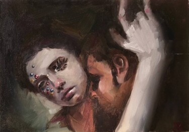 Pintura titulada "Lovers?" por Gomer, Obra de arte original, Oleo