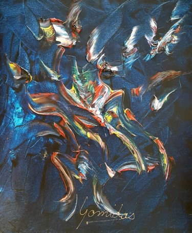 Peinture intitulée "Fleurs sauvages" par Gomidas, Œuvre d'art originale, Huile Monté sur Châssis en bois
