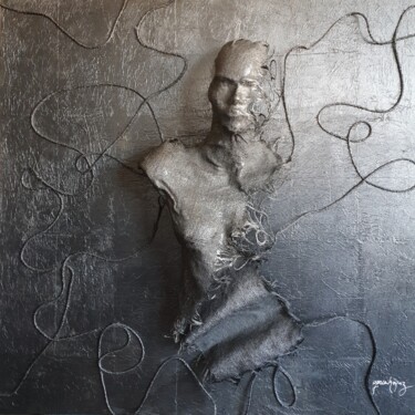 Malarstwo zatytułowany „Invisible Cords” autorstwa Gonca Kopuz, Oryginalna praca, Akryl