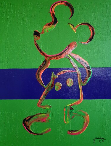 Schilderij getiteld "Mickey 3" door Gonca Kopuz, Origineel Kunstwerk, Acryl